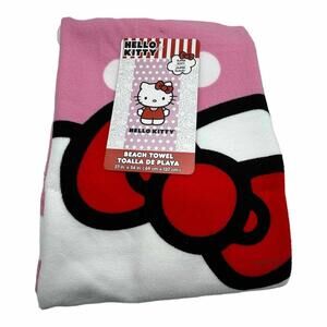 Hello Kitty Towel Polka Dots Pink Beach Bath Pool Towel